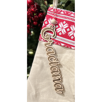 Custom Wooden Stocking Tags